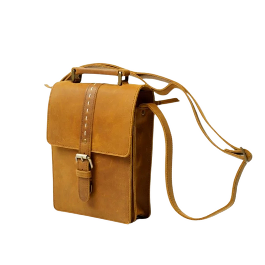 Classic Leather Messenger Bag