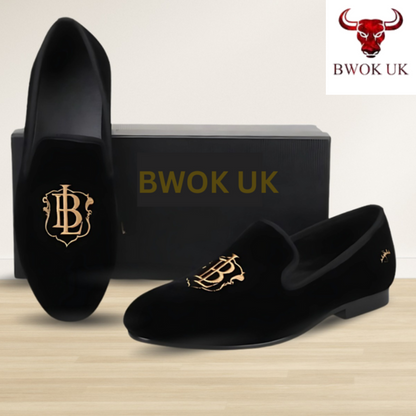 Premium Black Velvet Loafers