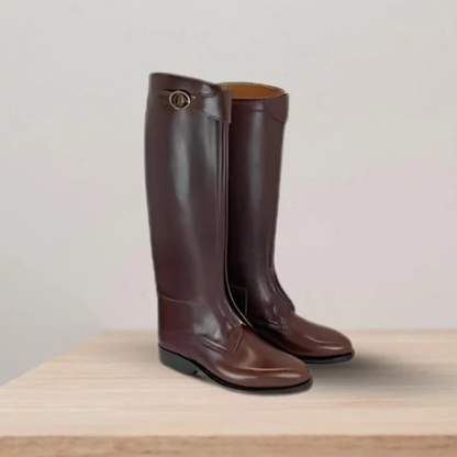 Long Leather Riding Boots