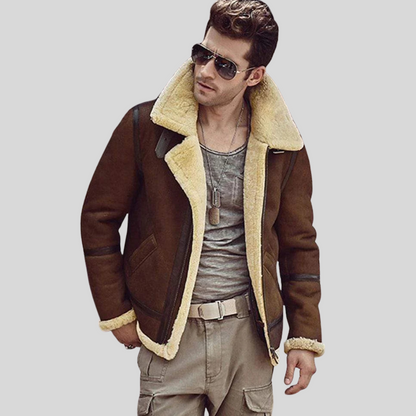 Men's Jacket with Skin Fur