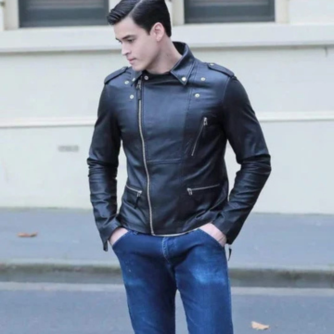 Moto Style Leather Jacket