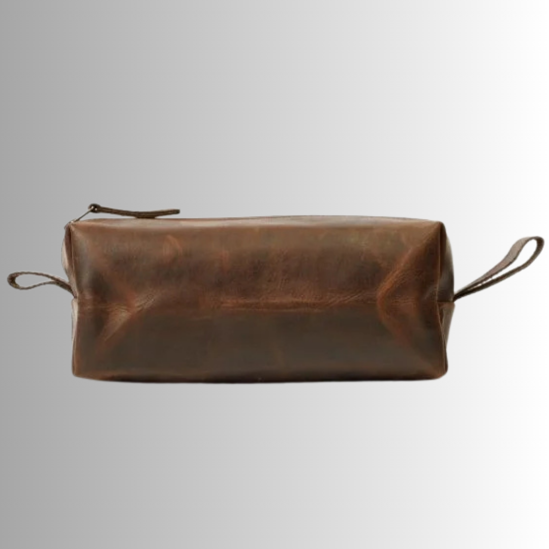 Leather Travel Toiletry Bag