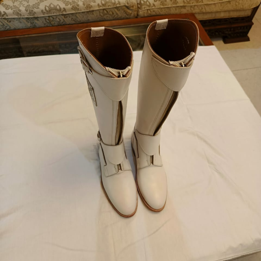 White Riding Long Boots