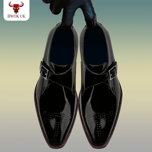 Black Monk Strap Shoes - Bwok limited