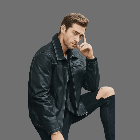 Black Biker Leather Jacket - Bwok limited