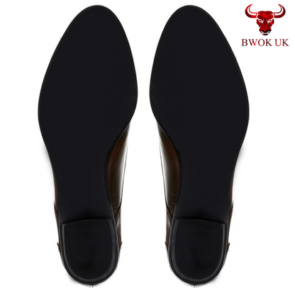 Handmade Brown Leather Oxford Shoes