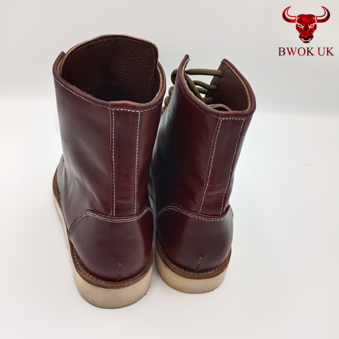Men's Genuine Leather Moc Toe Boots - 4 Colors