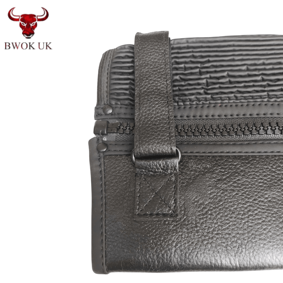 Black Leather Half Chaps - Bwok limited
