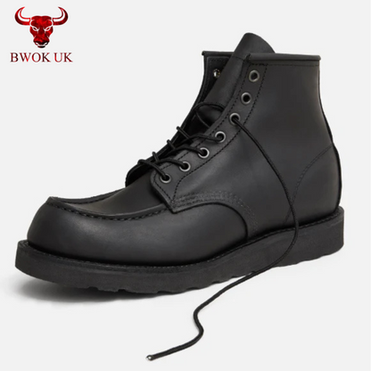 Handmade Leather Moc Toe Boots
