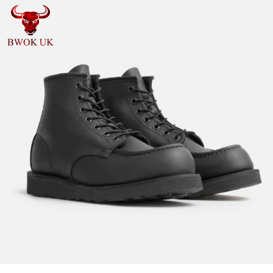 Handmade Leather Moc Toe Boots