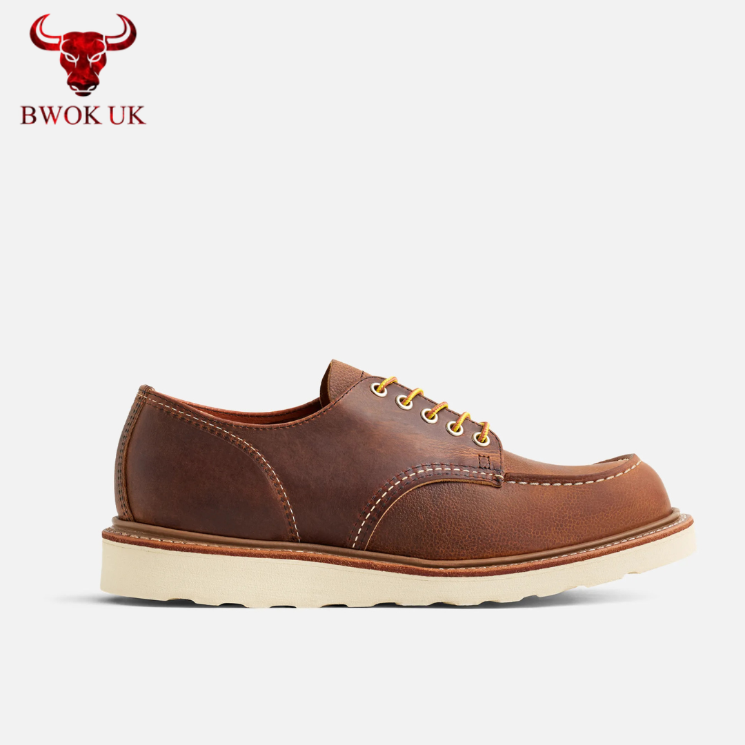 Handmade Brown Leather Moc Toe