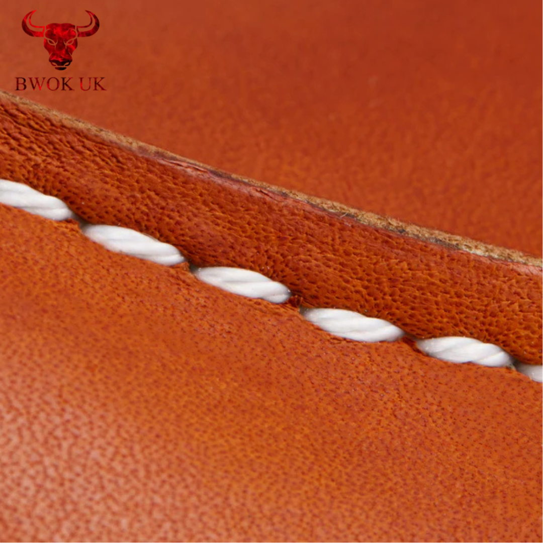 Handmade Tan Leather Moc Toe