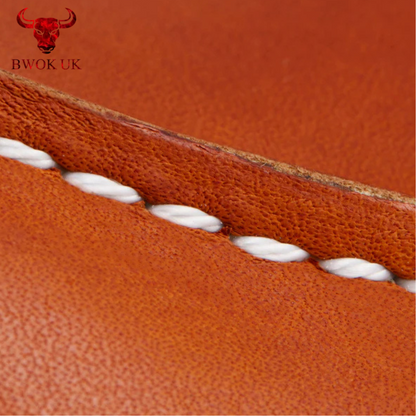 Handmade Tan Leather Moc Toe
