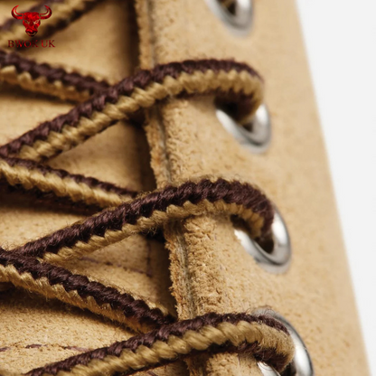 Handmade Tan Suede Moc Toe Derby Shoes