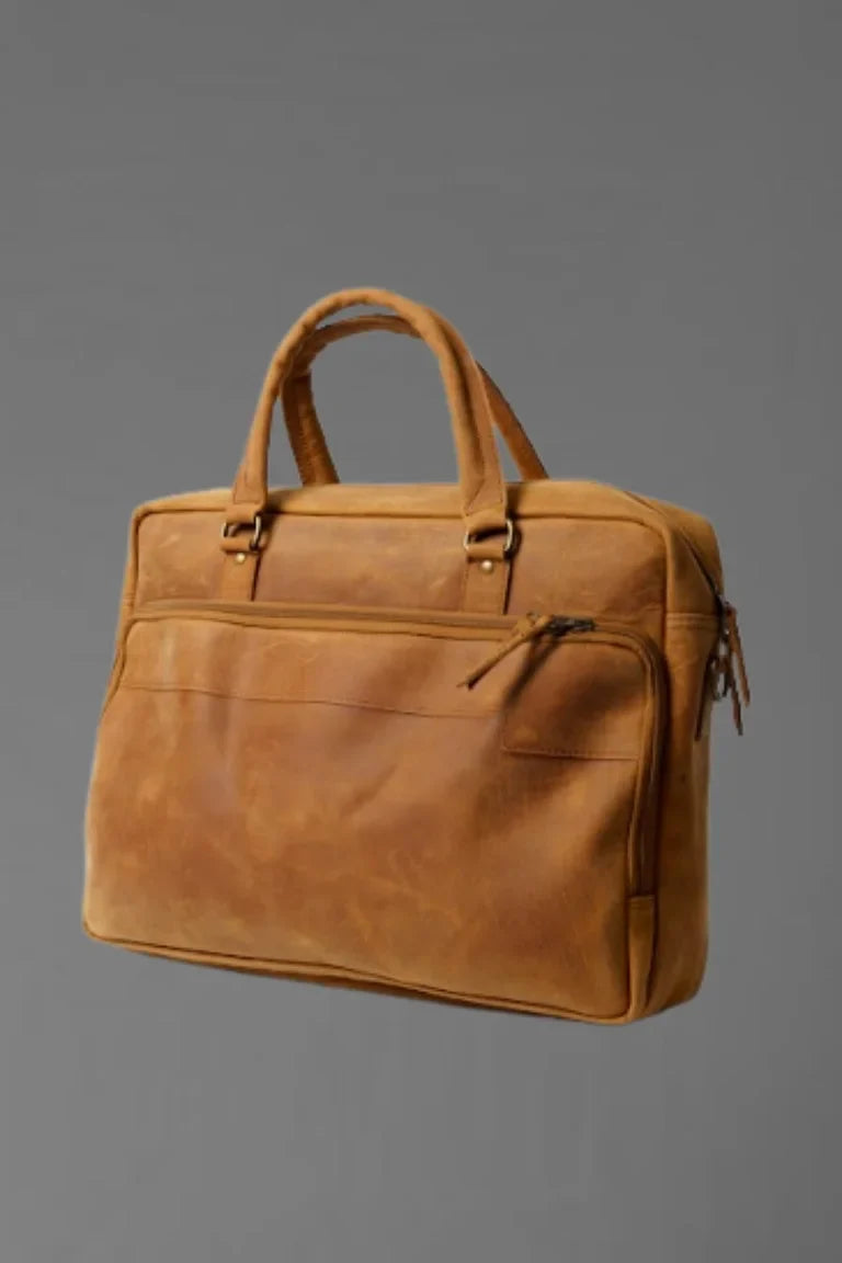 Vintage Leather Messenger Bag – Stylish - Bwok limited