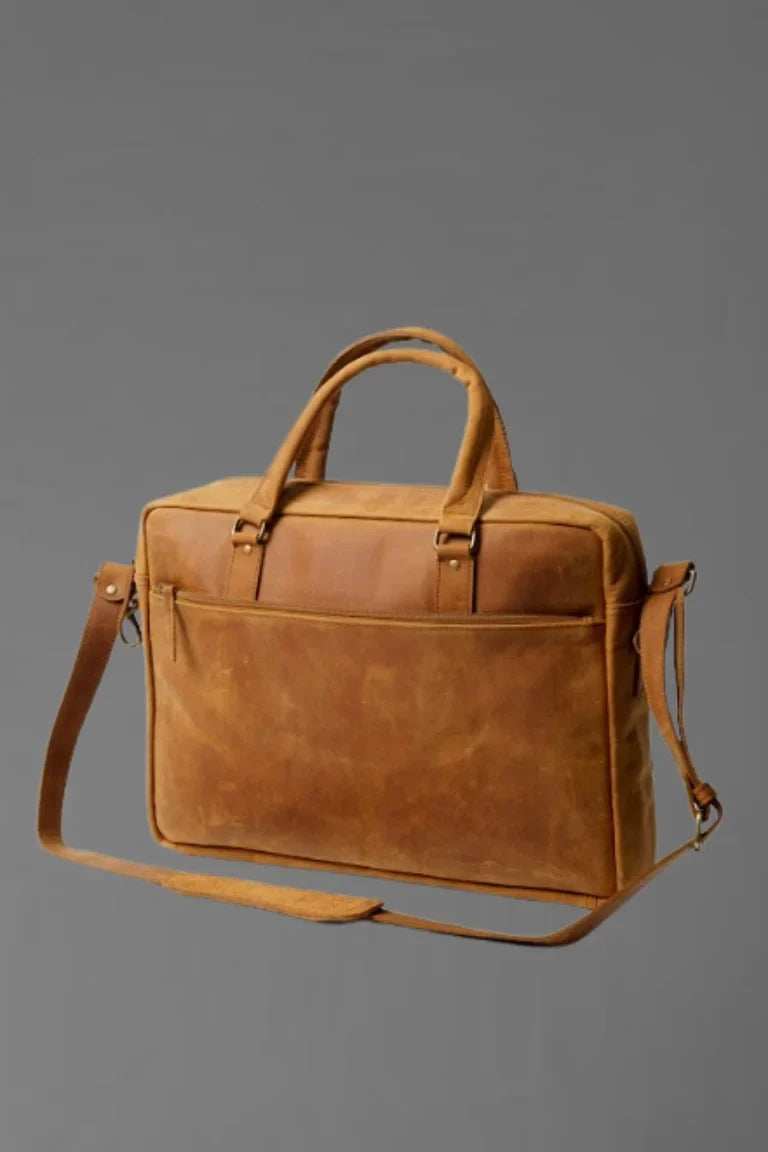Vintage Leather Messenger Bag – Stylish - Bwok limited