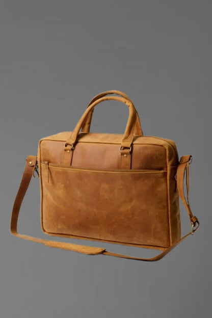 Vintage Leather Messenger Bag – Stylish - Bwok limited