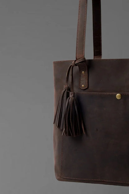 Leather Tote Bag - Bwok limited