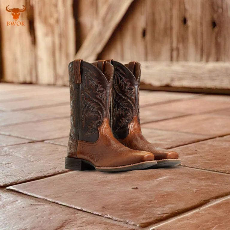Western Cowboy leather Boots - Bwok limited
