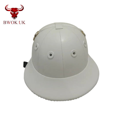 White Riding Helmet Cap