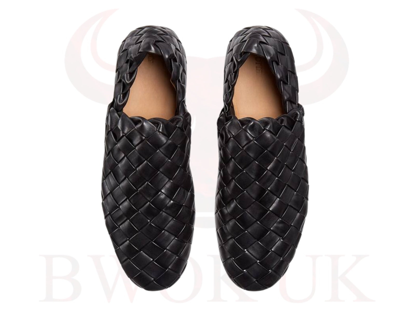 Handwoven Loafers Shoes Brown/Black - Bwok limited