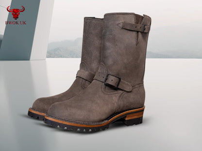 Men’s Grey Suede  Boots