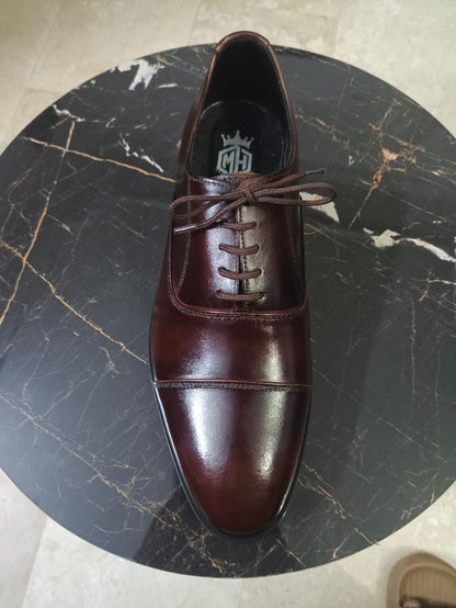 Dark Brown Leather Oxford Shoes