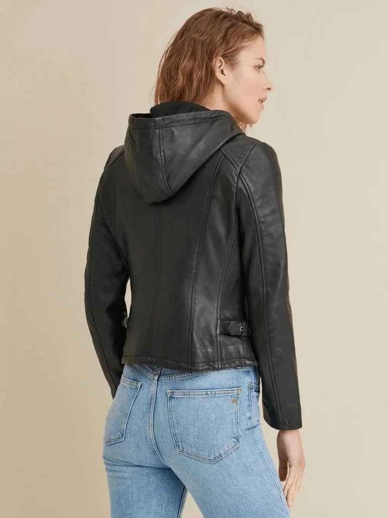 Biker Jacket with Hood - Bwok limited