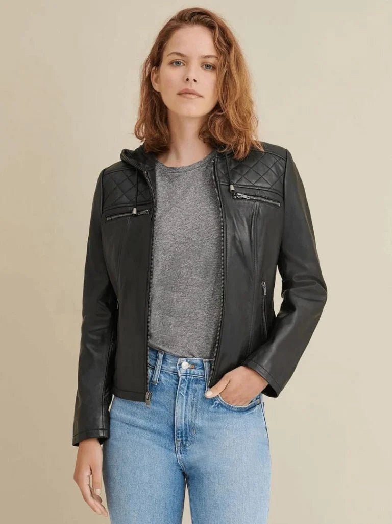 Biker Jacket with Hood - Bwok limited