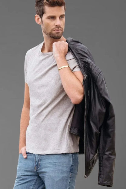 Biker Leather Jacket - Bwok limited