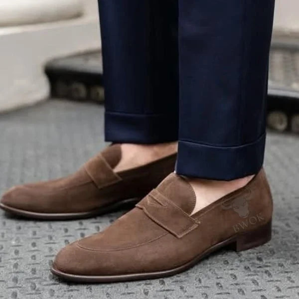 Buy Suede Penny Loafers Shoes - Elegant Comfort | Bwok Store - Bwok limited