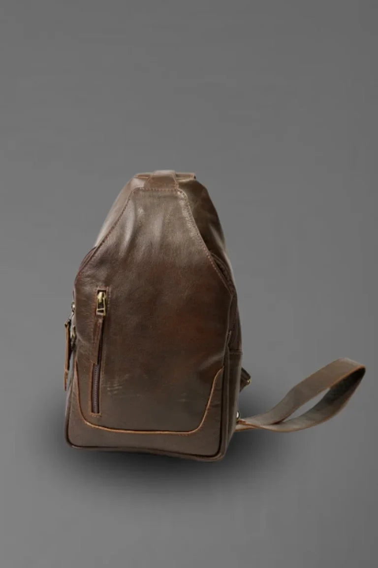 Dark Brown Crossbody Bag – Premium Leather Shoulder Bag | Bwok Store - Bwok limited