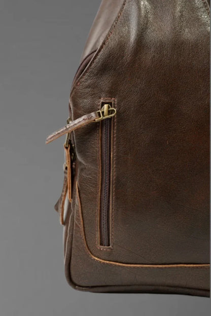Dark Brown Crossbody Bag – Premium Leather Shoulder Bag | Bwok Store - Bwok limited