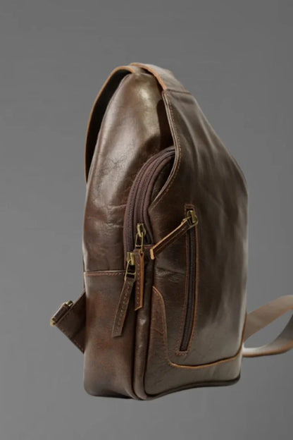 Dark Brown Crossbody Bag – Premium Leather Shoulder Bag | Bwok Store - Bwok limited