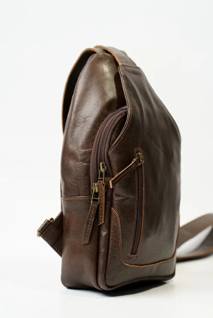 Dark Brown Crossbody Bag – Premium Leather Shoulder Bag | Bwok Store - Bwok limited