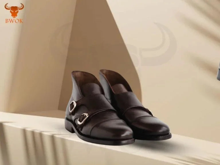 Men Double Monk Dress Shoes - Bwok limited
