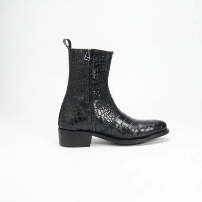 Premium Leather Half Long Boots - Bwok limited