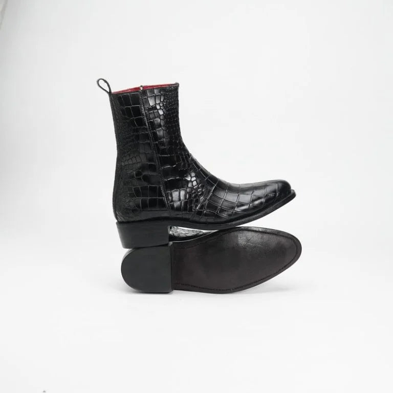 Premium Leather Half Long Boots - Bwok limited