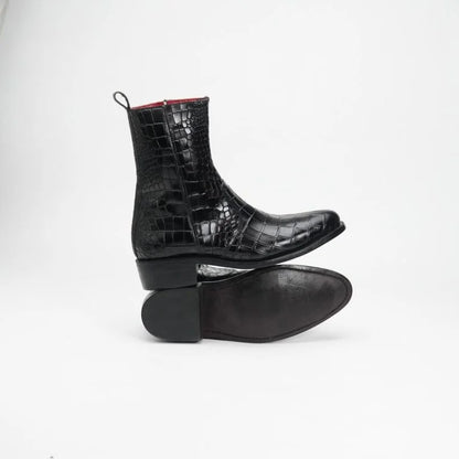 Premium Leather Half Long Boots - Bwok limited