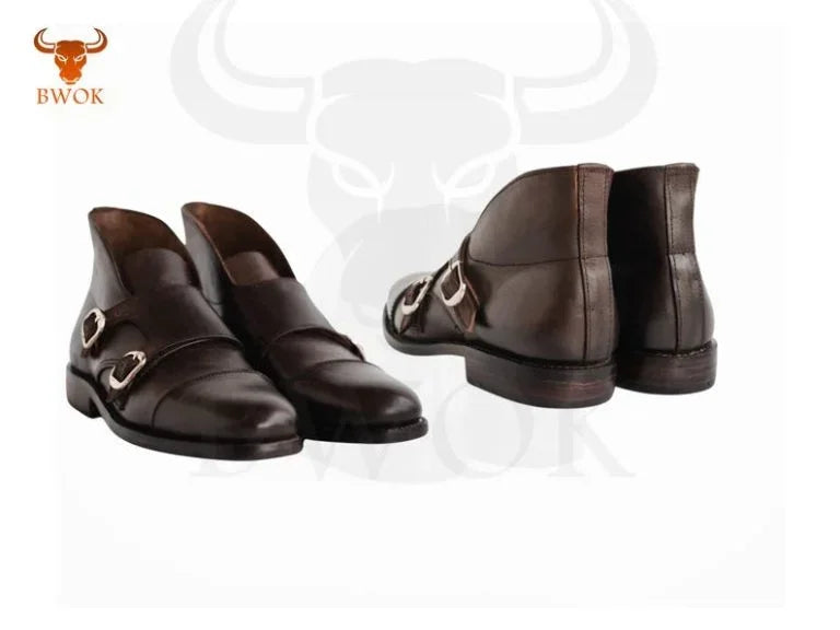 Men Double Monk Dress Shoes - Bwok limited
