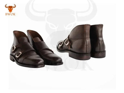 Men Double Monk Dress Shoes - Bwok limited