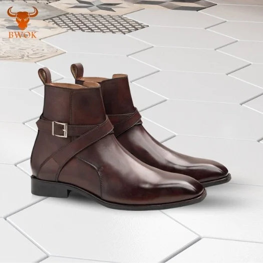 Brown Leather Jodhpur Boots - Bwok limited