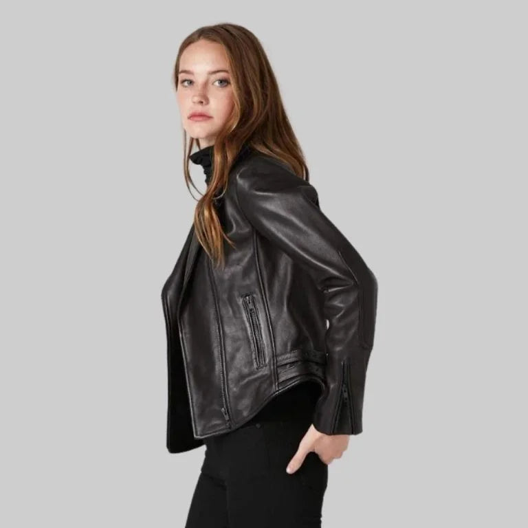 Leather Biker Jacket - Bwok limited