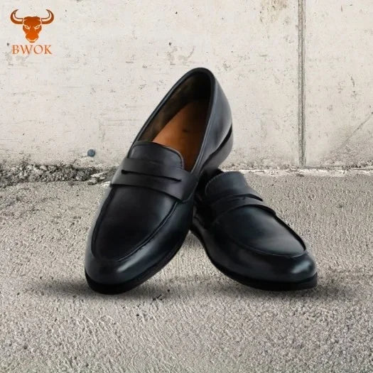Leather Loafers Shoes - Bwok limited