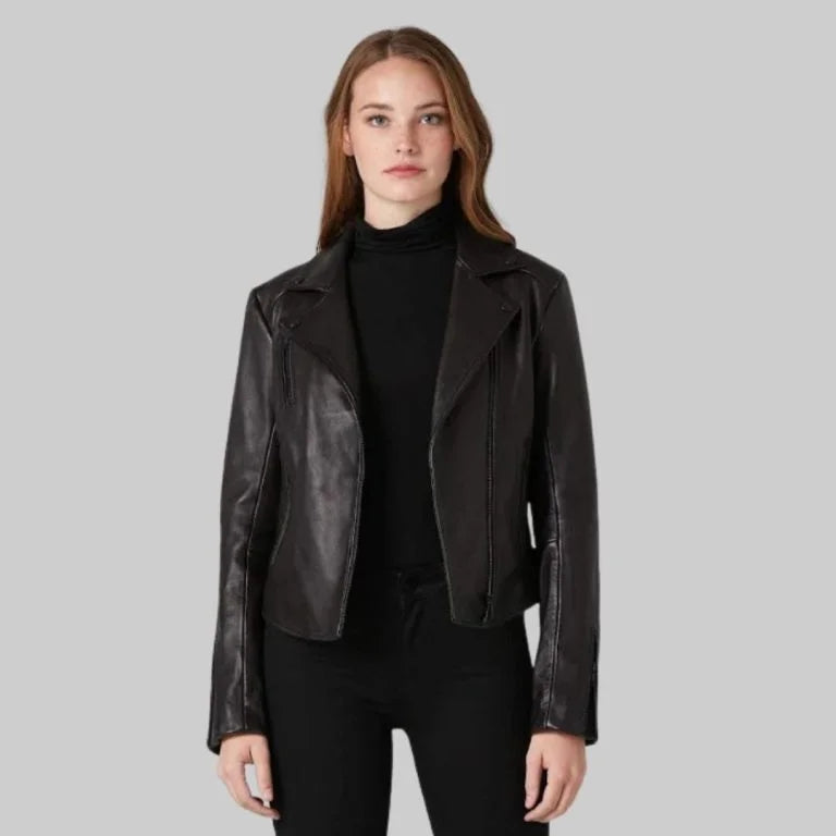 Leather Biker Jacket - Bwok limited