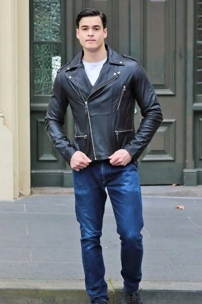 Moto Style Leather Jacket - Bwok limited