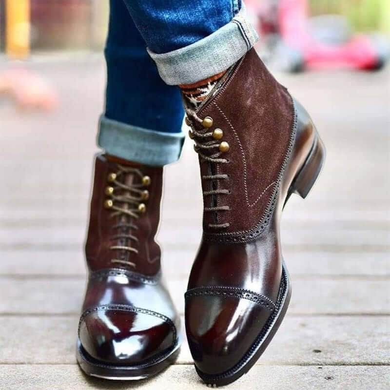 Handcrafted Leather Oxford Boots