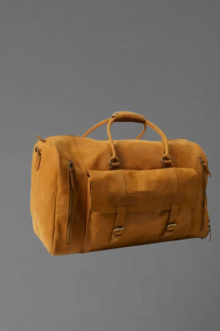 Premium Leather Duffel Bag | Stylish Travel Bag – Bwok Store - Bwok limited