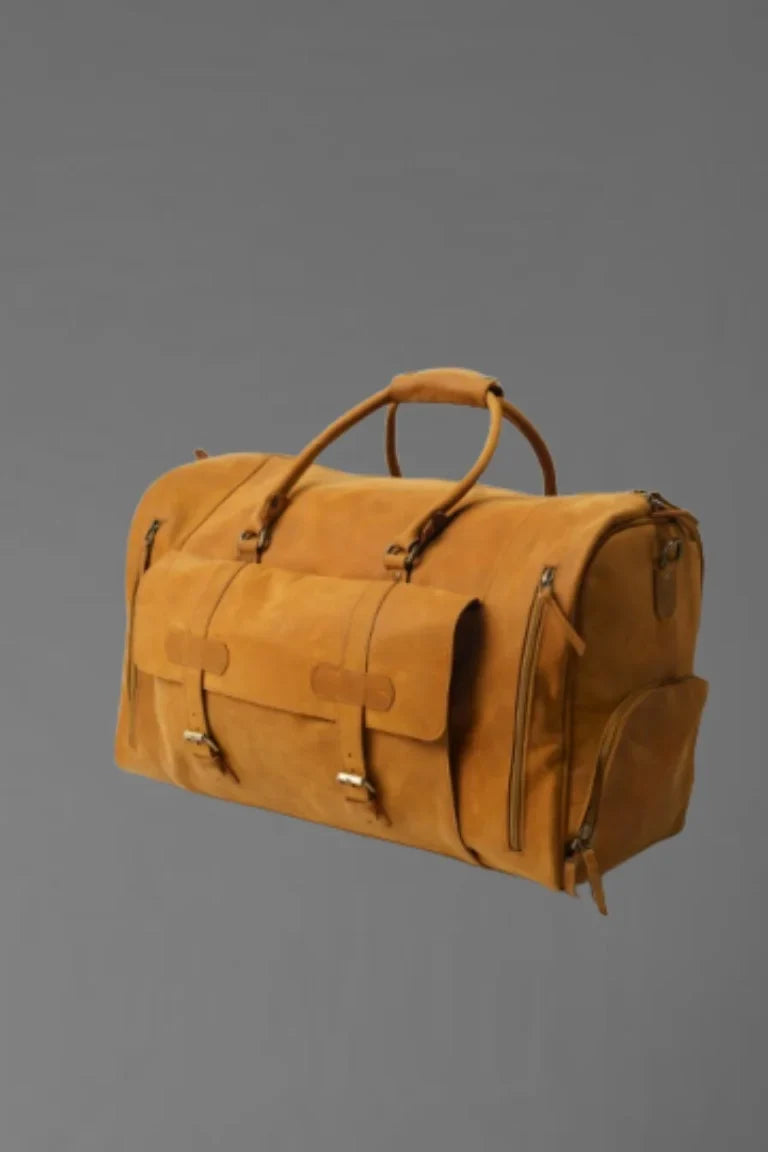Premium Leather Duffel Bag | Stylish Travel Bag – Bwok Store - Bwok limited